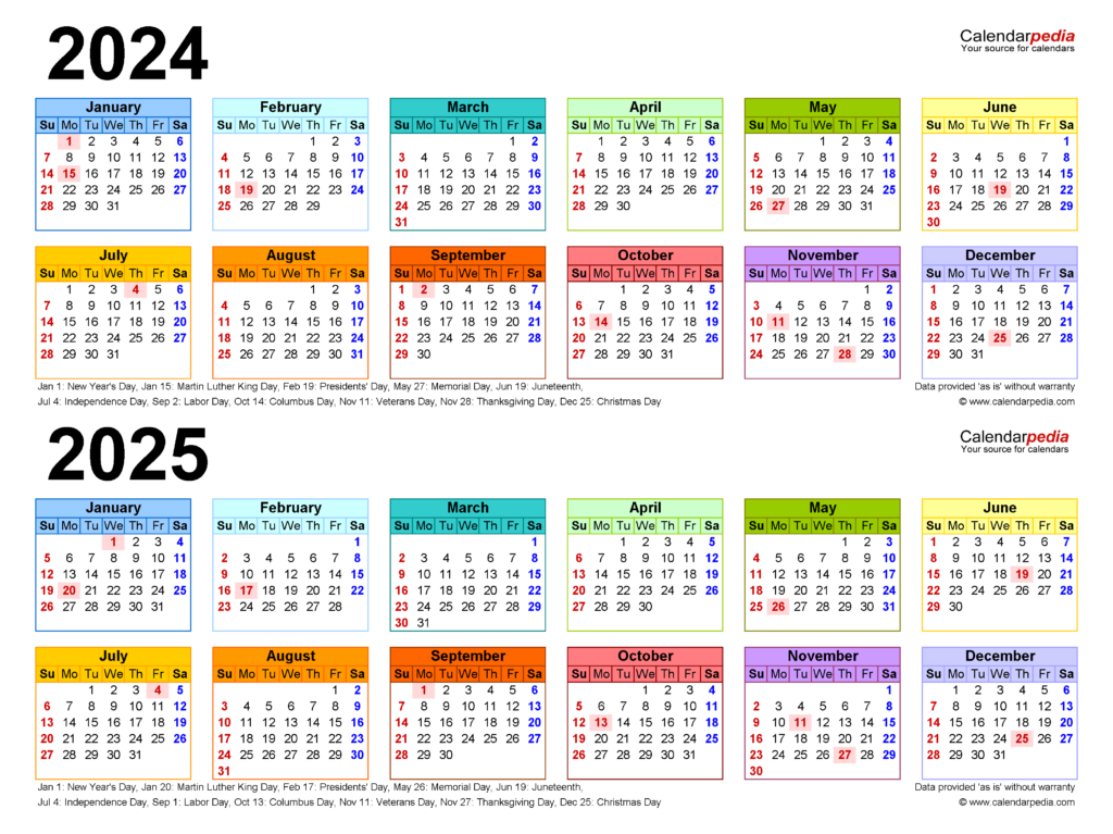 2024 And 2025 Calendar - 2024 And 2025 Calendar With Week Numbers