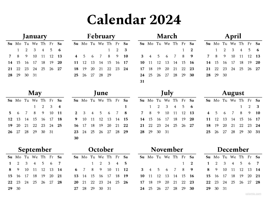 2024 Calendar Printable One Page Excel 2024 Calendar With Week Numbers - 2024 Calendar By Month With Week Numbers