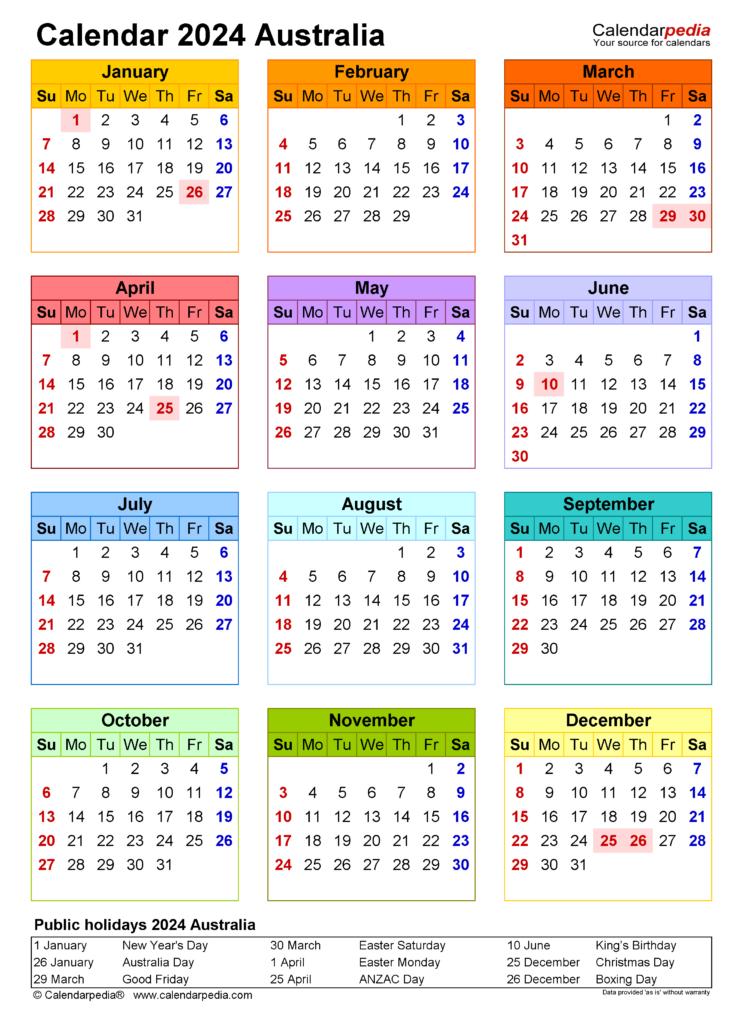 2024 Calendar Template Excel Australia Time Cora Meriel - 2024 Australian Calendar With Week Numbers