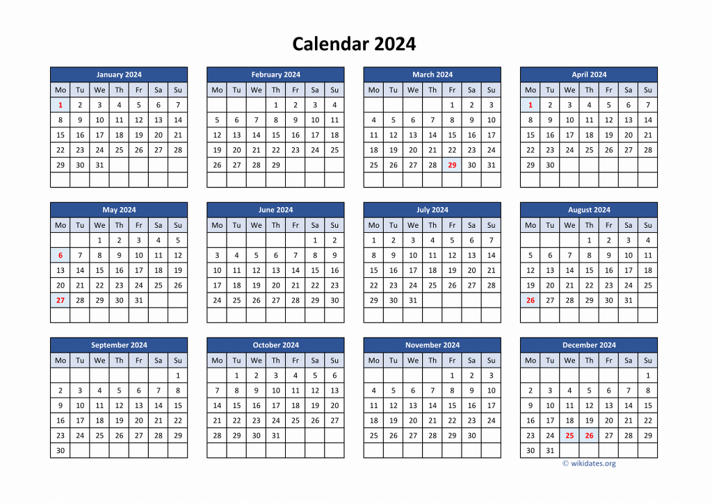 2024 Calendar Uk Free Printable Lanni Modesta - Calendar With Week Numbers 2024 Uk