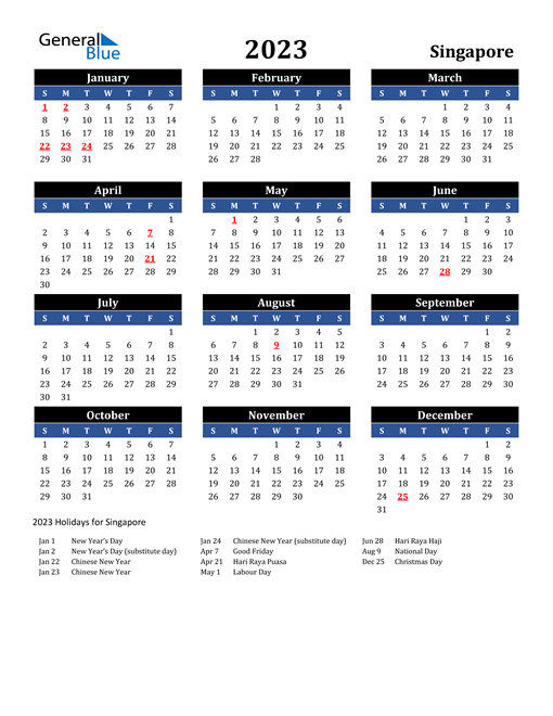 2024 Calendar With Holidays Singapore 2024 CALENDAR PRINTABLE - 2024 Calendar With Week Numbers Printable Singapore