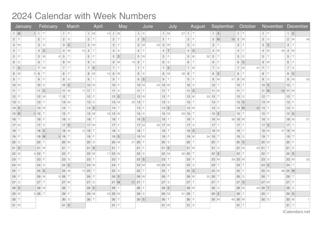 2024 Calendar With Week Numbers Excel Mei Matilde - Weekly Calendar 2024 Excel With Week Numbers