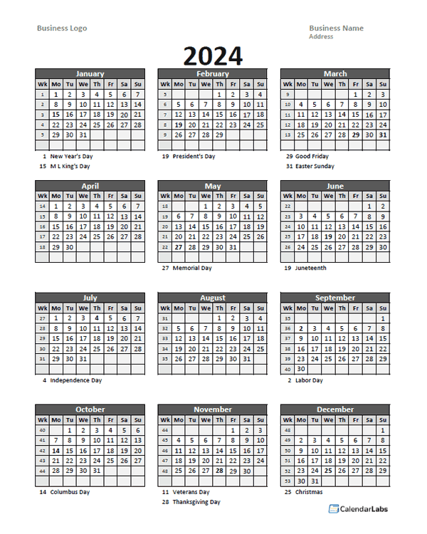 2024 Calendar With Week Numbers Excel Pdf Format 2024 Calendar Printable - 2024 Calendar In Excel Format With Week Numbers