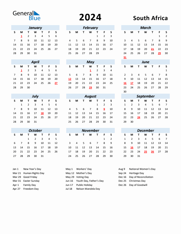 2024 South African Calendar Printable Joye Fanchette - 2024 Calendar With Week Numbers South Africa