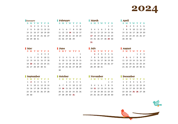 2024 Yearly Malaysia Calendar Design Template Free Printable Templates - 2024 Calendar With Week Numbers Malaysia