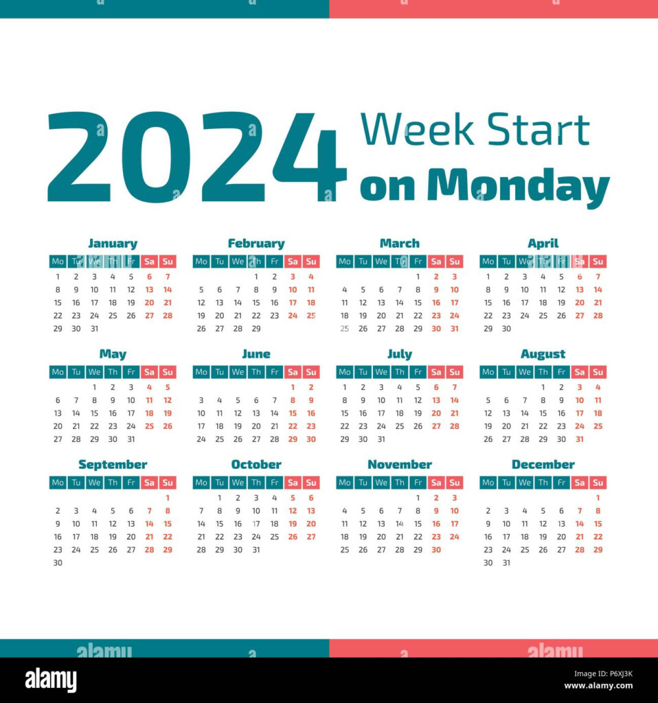 Calendar 2024 Week Starting Monday Week Printable Monthly Calendar 2024 - 2024 Calendar Week Numbers Starting Monday