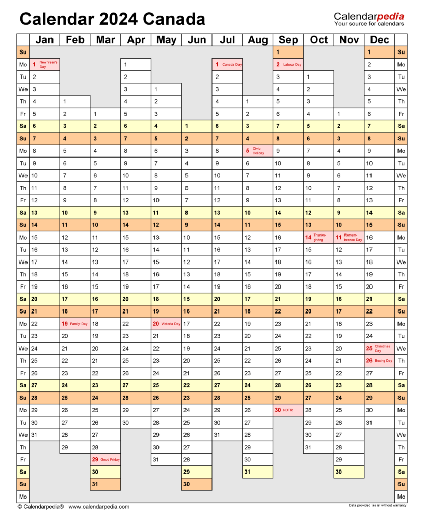 Calendar 2024 Yearly Canada Printable Easy To Use Calendar App 2024 - Canada 2024 Calendar With Week Numbers