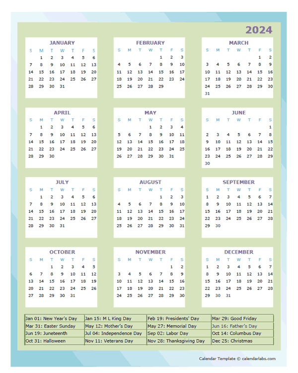 Calendar Labs Printable 2024 Calendar Hanna Felicity - Calendar Labs 2024 With Week Numbers