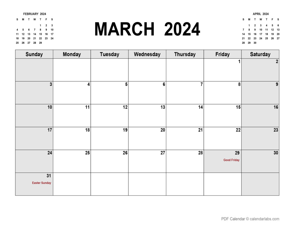 Free March 2024 Calendar Printable Pdf With Holidays Vrogue co - March 2024 Calendar With Week Numbers