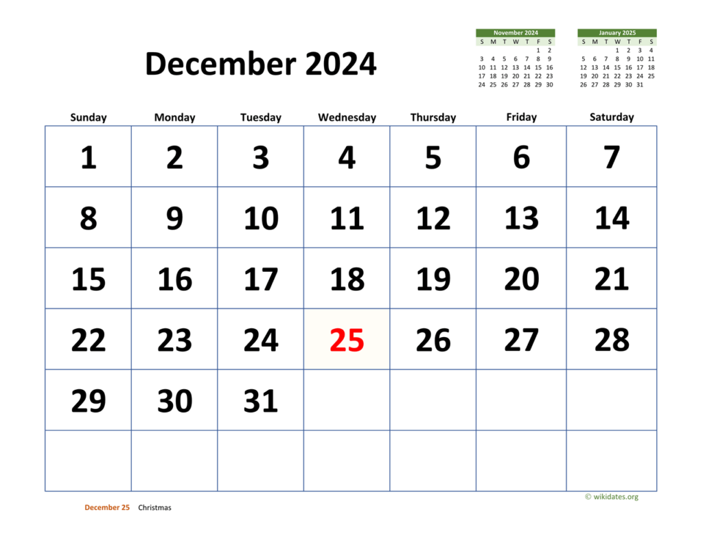 Free Printable Printable Pdf 2024 Calendar December Calendar Google  - December 2024 Calendar Week Numbers