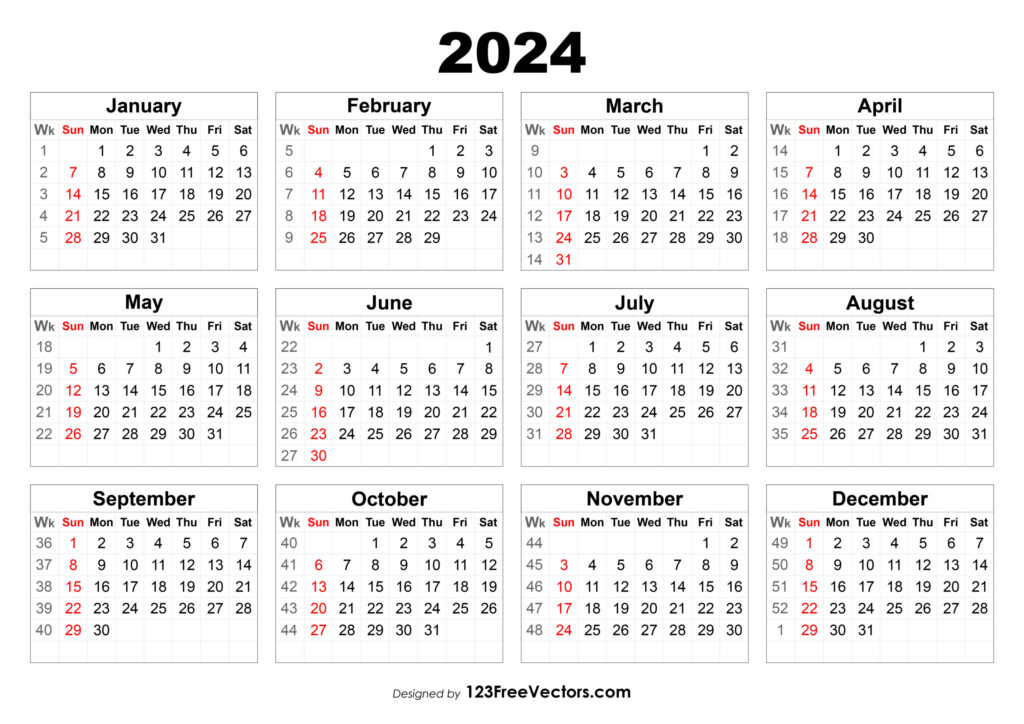 Printable Calendar 2024 UAE Printable Calendar 2024 - 2024 Calendar Uae With Week Numbers