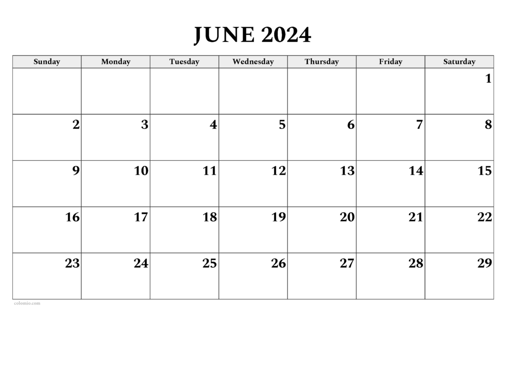 Printing A June 2024 Calendar From Excel In 1600 Words June 2024  - June 2024 Calendar With Week Numbers