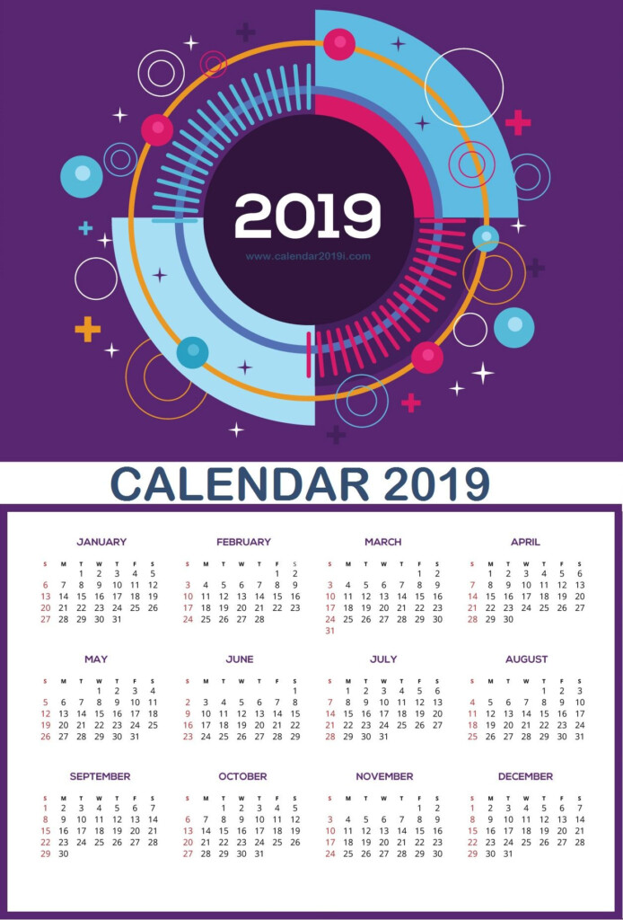 20 Wall Calendar 2019 Free Download Printable Calendar Templates  - 2019 Wall Calendar With Week Numbers