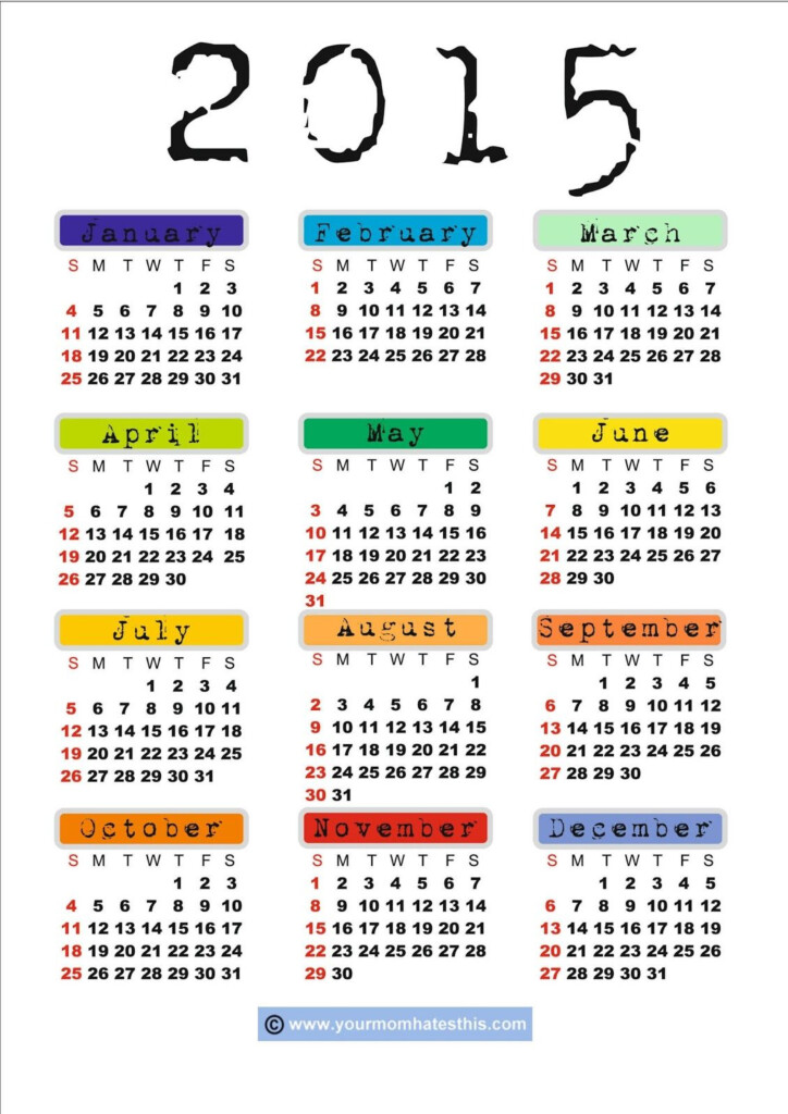 2015 US Calendar Images Free Download New Year US Calendar 2015  - 2015 Us Calendar With Week Numbers