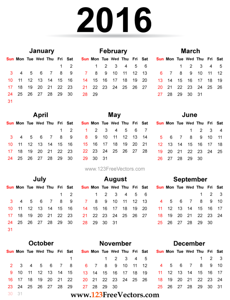 2016 Calendar Printable Free Printable Calendar Pages 2016 Calendar  - Financial Calendar 2016 Week Numbers