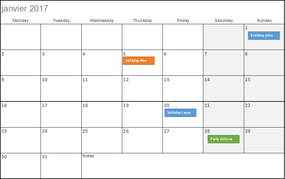 2017 Calendar Template For Excel By ExcelMadeEasy - Excel Calendar 2017 With Week Numbers