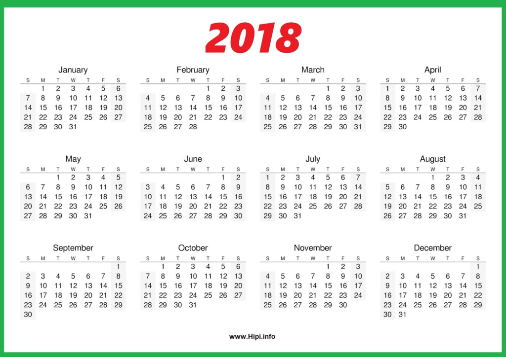 2018 Calendar Printable Uk - 2018 Printable Calendar Uk With Week Numbers