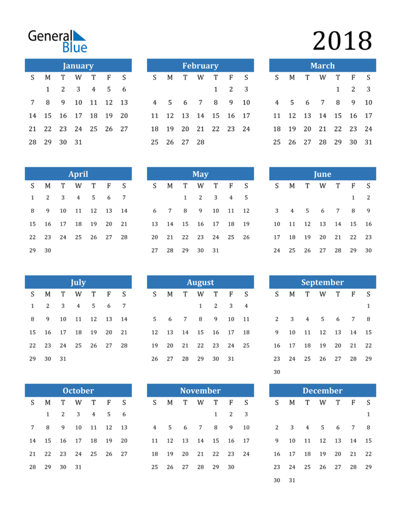 2018 Calendar Year Pdf - 2018 Printable Calendar One Page With Week Numbers