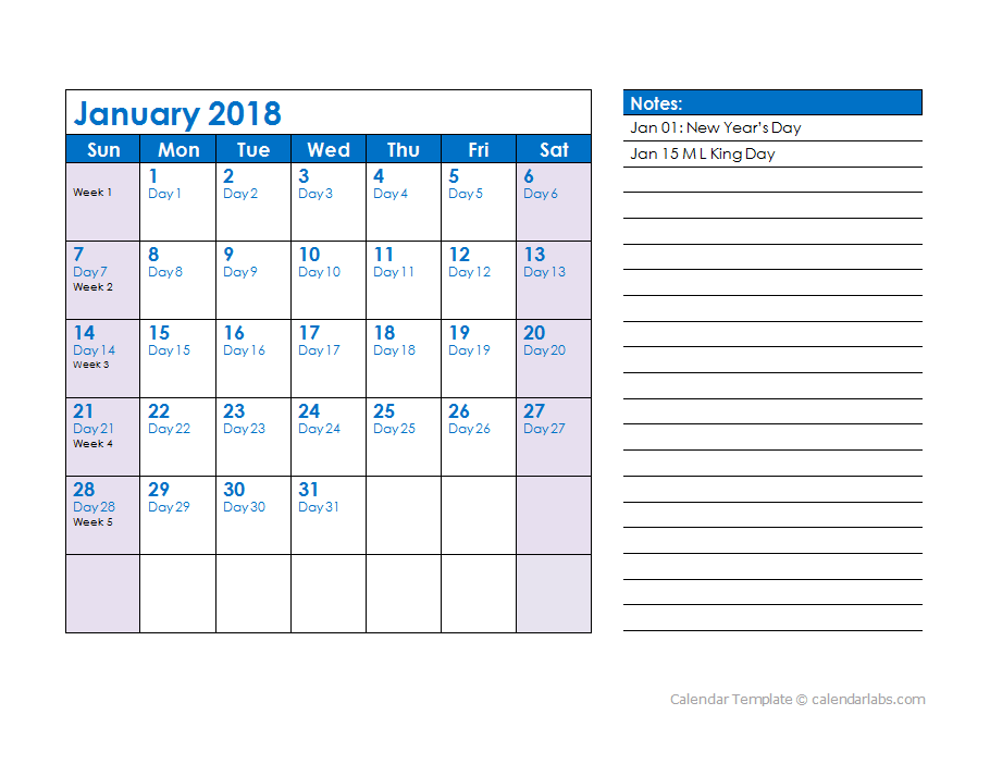 2018 Julian Date Calendar Free Printable Templates - Calendar 2018 With Julian Dates And Week Numbers