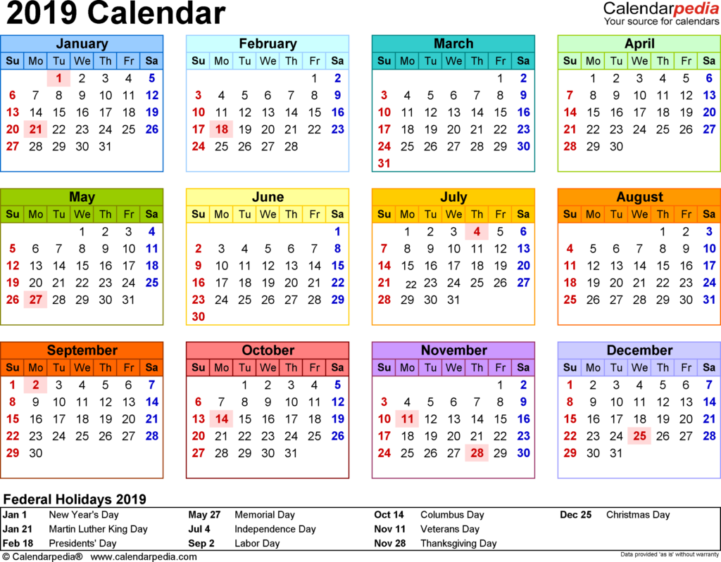 2019 Calendar Free Printable Excel Templates Calendarpedia - 2019 Calendar Template Excel With Week Numbers