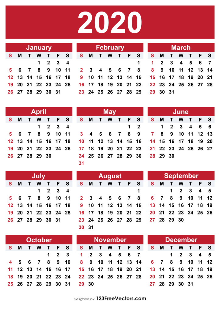 2020 Calendar With Week Numbers - Monthly Calendar 2020 With Week Numbers