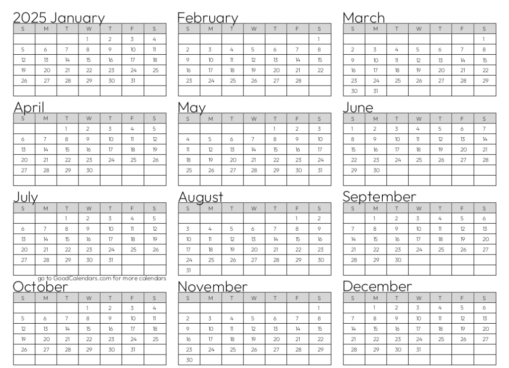 2025 Calendar With Week Numbers - Yearly Calendar With Week Numbers 2025