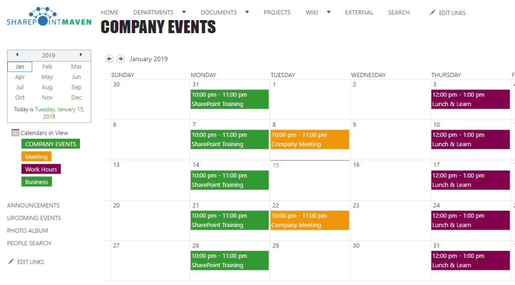 A Review Of All The Calendar Options In SharePoint And Office 365  - Sharepoint Online Calendar Week Numbers