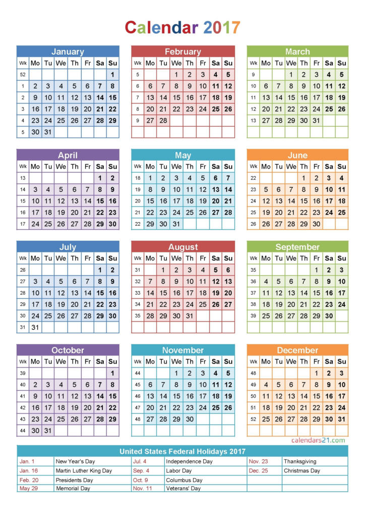 Blank Calendar With Week Numbers Example Calendar Printable - 2016 To 2018 Calendar With Week Numbers