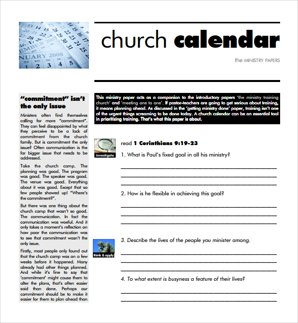 Church Calendar Template - 2019 Church Planning Calendar With Week Numbers Excel