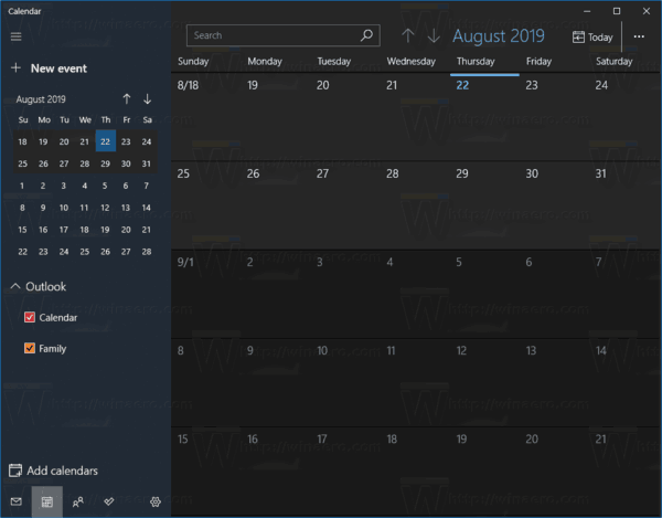 Enable Week Numbers For Calendar App In Windows 10 - Windows Calendar Add Week Numbers