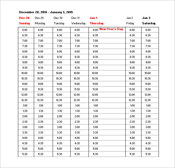 Excel Calendar With Week Numbers - Excel Calendar With Week Numbers 2015