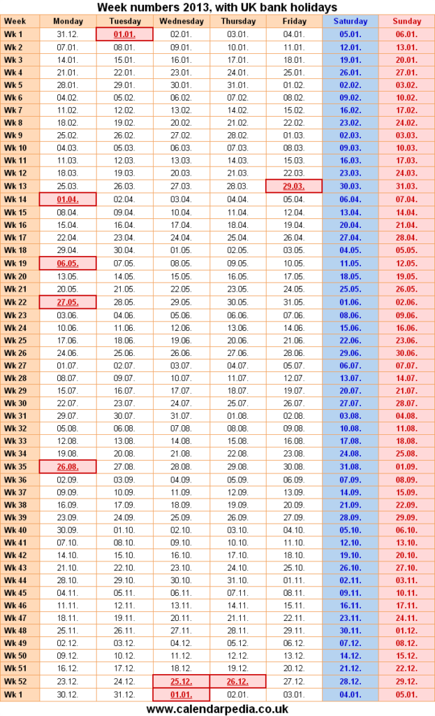 Excel Week Number Format Week Numbers 2013 Excel Calendar  - 2013 Calendar With Week Numbers Excel