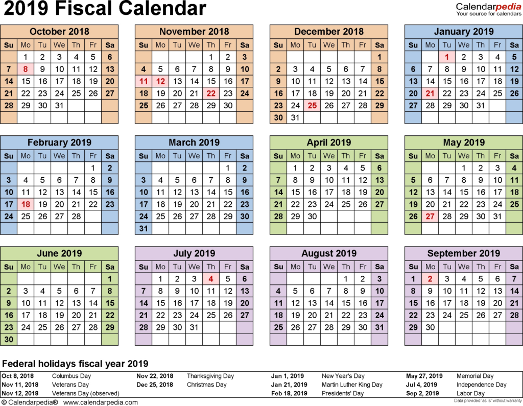 Financial Year Week Numbers 2019 - Numbered Weeks 2019 Financial Calendar