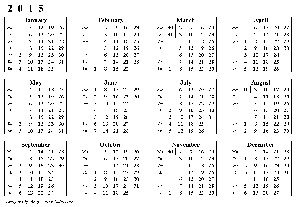 Free Printable Calendars And Planners For 2023 And Past Years - Calendar 2015 With Week Numbers Uk