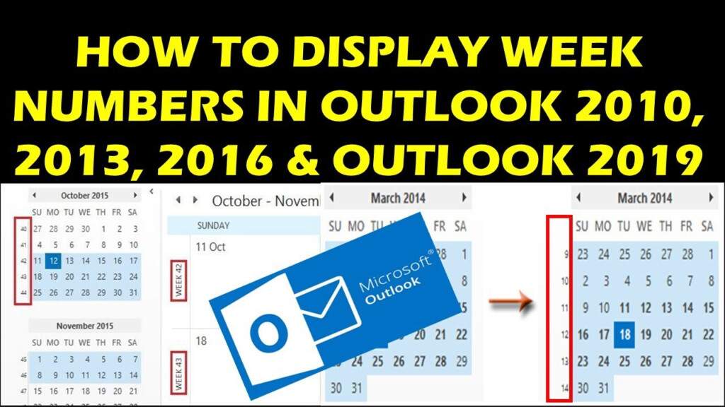 How To Display Week Numbers In Outlook 2010 2013 2016 Outlook 2019  - Week Numbers In Outlook Calendar 2010