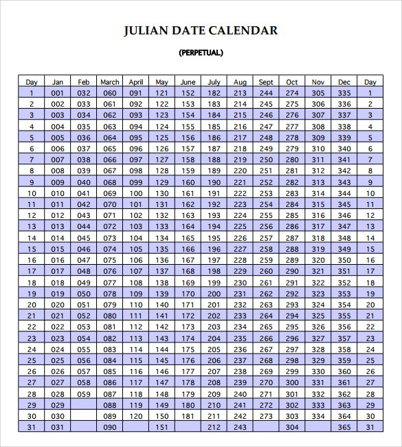 Julian Calendar 9 Download Documents In PDF PSD - Calendar 2018 With Julian Dates And Week Numbers