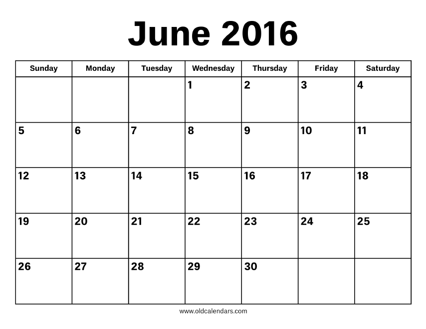 June 2016 Calendar Printable Old Calendars - 2016 Calendar Showing Week Numbers