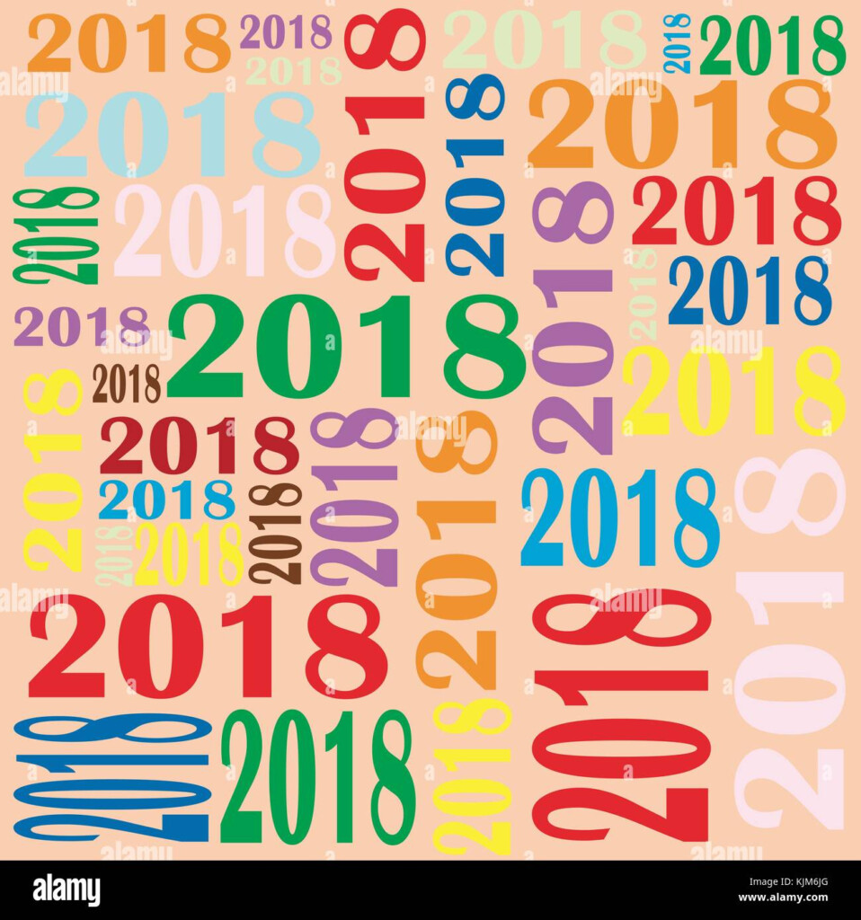 Number 20018 Stock Vector Images Alamy - 20018 Calendar With Week Numbers