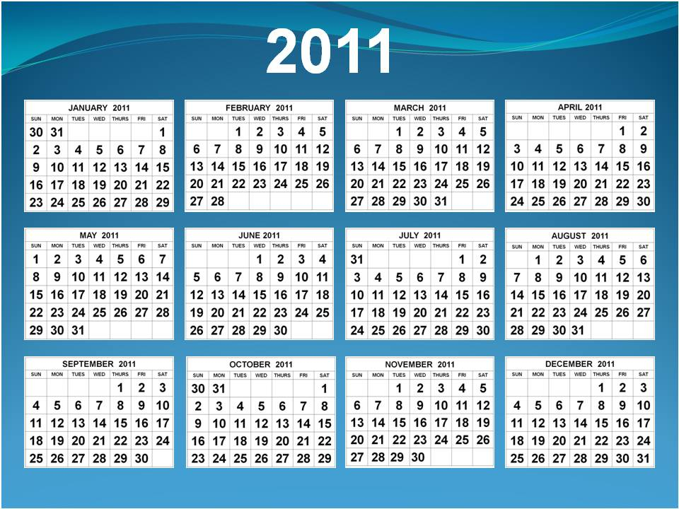 One Page Calendar 2011 Pdf Sanfiles - 2011 Calendar Numbered Weeks