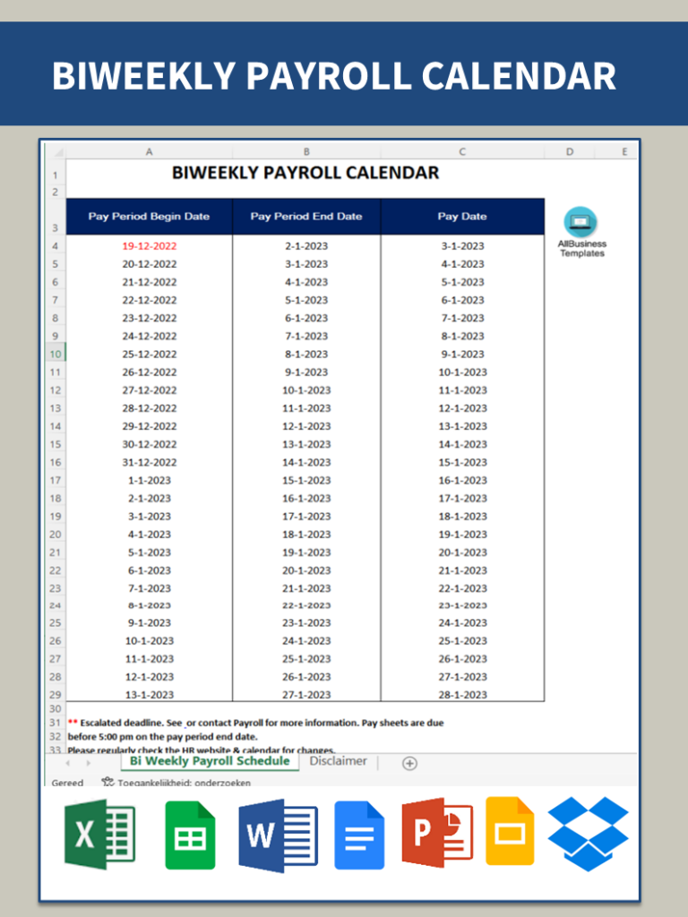 Payroll Calendar Template Excel - 2014 Payroll Calendar With Week Numbers