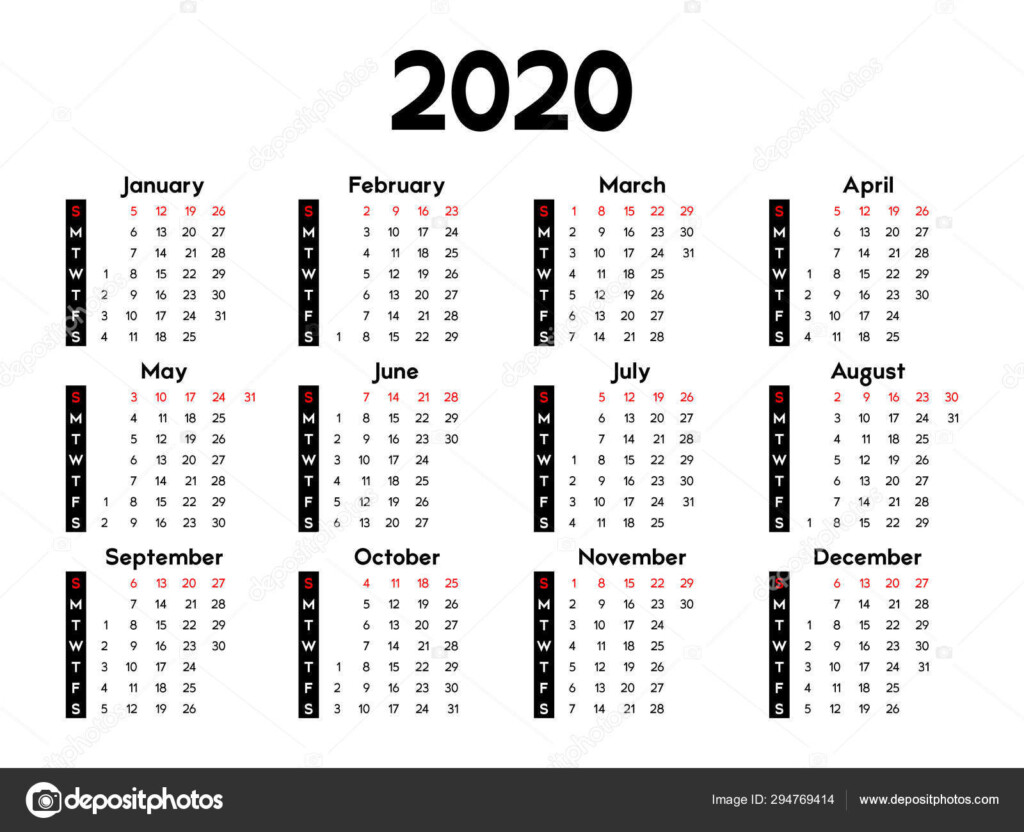 Printable 2020 Calendar With Week Numbers - 2020 Calendar With Week Numbers Printable