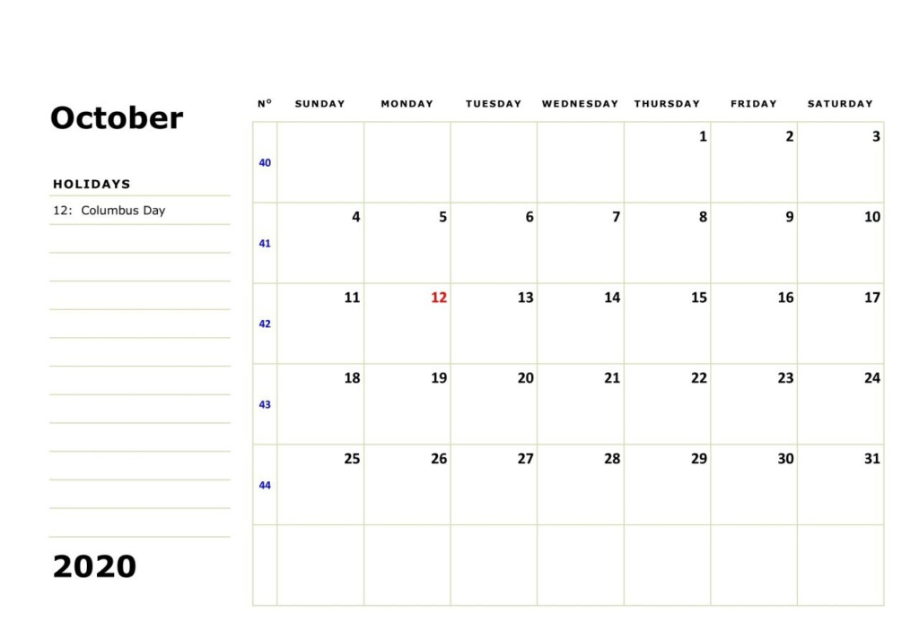 Printable Monthly Calendar With Week Numbers - Monthly Calendar With Week Numbers 2014