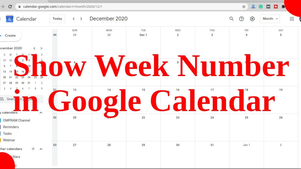 Show Week Number In Google Calendar YouTube - Show Week Numbers In Google Calendar