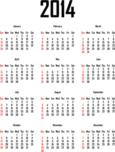 Week Number 2014 Calendar Free Vector Download 4 032 Free Vector For  - Calendar 2014 Week Numbers Pdf