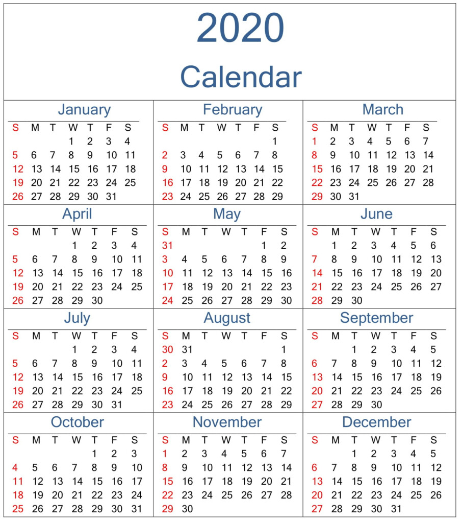 Year Calendar In Excel 2020 Calendar Printables Free Templates - 2020 Calendar In Excel With Week Numbers