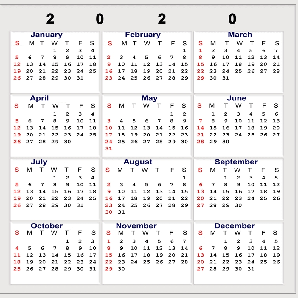 Year Calendar Week Numbers 2020 Month Calendar Printable - Yearly Calendar With Week Numbers 2020