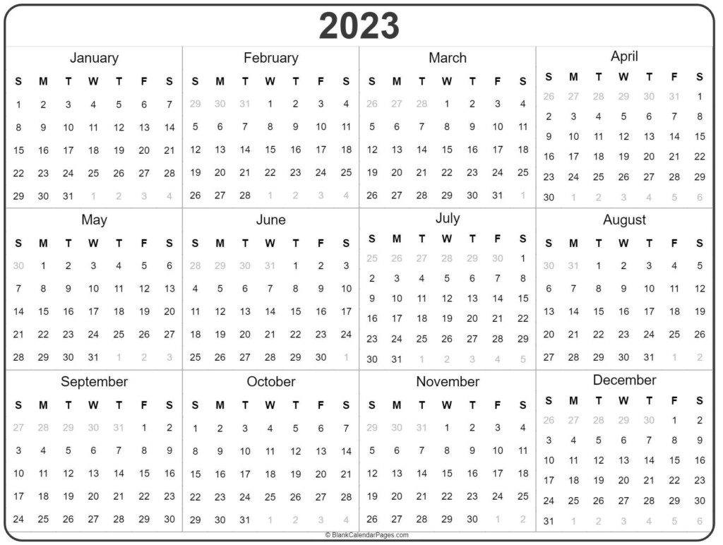 Yearly Calendar 2023 Google Search Printable Yearly Calendar  - 202 Calendar Week Numbers